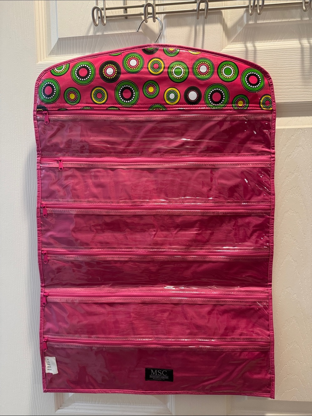 Zipper Pocket Hanging Jewelry Organizer